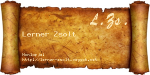 Lerner Zsolt névjegykártya